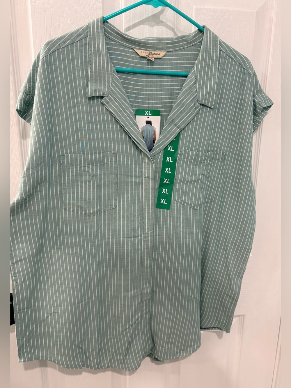 Green & White Jachs Girlfriend of New York Top